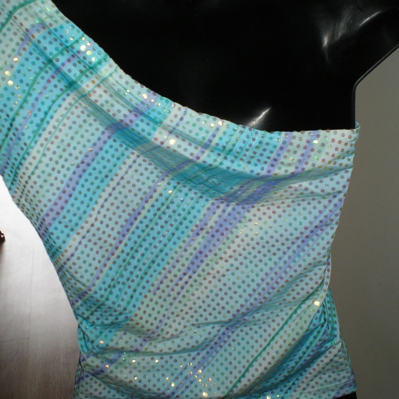 Shiny Pink of Blue blouse NWOT - Picture 5 of 5